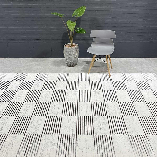 فرش ماشینی سیزان طرح 40161 کرم مدرن ویکرون برجسته