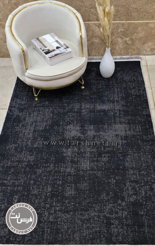 فرش ماشینی سامر طرح ۹۷۰۴ مشکی